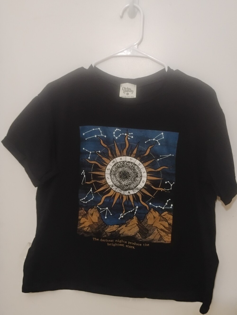 Graphic Sun & Constellation Black Tee